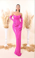 Ela - Strapless dress with ruched bodice